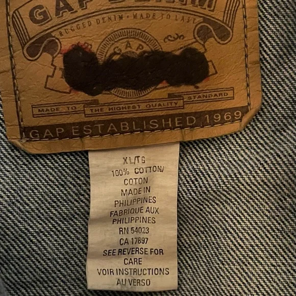 Gap Denim Jacket/ kids, 4 pocket, XL - Picture 3 of 4